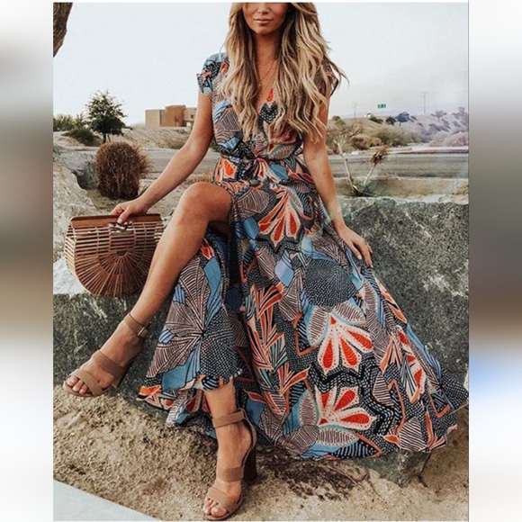 Women's boho wrap dress size small 🐕 - Picture 1 of 5